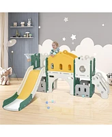 Simplie Fun Freestanding Castle Climber with Slide and Toy Storage