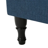 Versatile Tufted Suede Ottoman with Storage and Stylish Legs