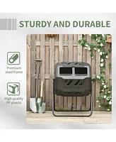 Effortless Dual-Chamber Compost Tumbler for Continuous Composting
