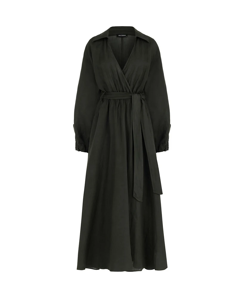 Nocturne Women's Belted Long Dress