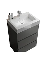 Streamdale Furniture 24" Gray Bathroom Vanity with Sink