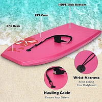 Slickblue Lightweight Bodyboard Surfing with Leash Eps Core Boarding Ixpe