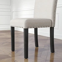 Elegant 5-Piece Wood Dining Table Set with Marble-Inspired Surface