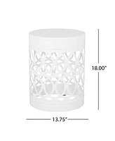 Modern Geometric Iron Cut Side Table Chic, Durable, Assembly-Free