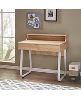 Simplie Fun Seanan Oak Office Desk Style, Functionality, and Ample Storage