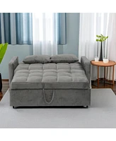 Simplie Fun Ultra-Comfy 3-in-1 Sofa Sleeper with Storage, Usb Charging, and Premium Velvet