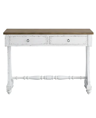 Simplie Fun Carminda Console Table in Antique White Finish