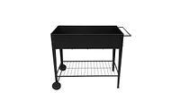 Simplie Fun Aveyas Mobile Metal Raised Garden Bed Cart with Legs, Elevated Tall Planter Box with Wheels for Outdoor Indoors House Patio Backyard Veget