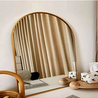 Homlux Arched Wall Mounted Mirror 26"x38" in Gold