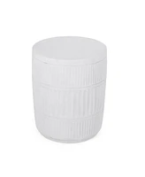 Simplie Fun Modern Concrete Side Table Versatile, Sturdy, & Stylish