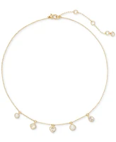 kate spade new york Bubbly Bezel Frontal Necklace, 16" + 3" extender