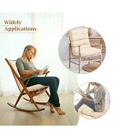 Costway Indoor Outdoor Back Chair Cushion Tufted Pillow Patio Seating Pad