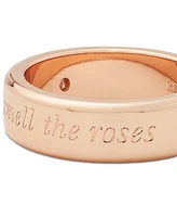 Kate Spade New York Engraved Idiom Script Band Ring