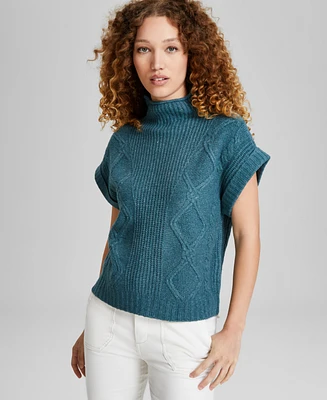 And Now This Women's Funnel-Neck Short-Sleeve Sweater Vest, Created for Macy's