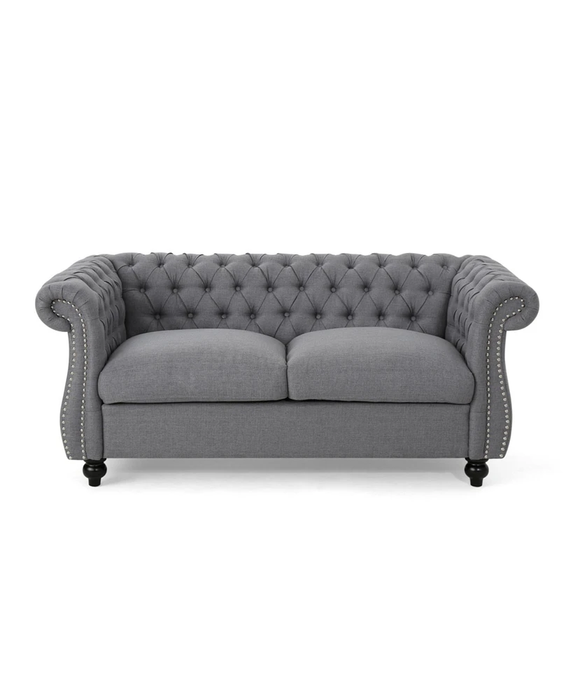 Simplie Fun Indulge in Victorian Comfort Chesterfield Loveseat with Button Tufted Elegance