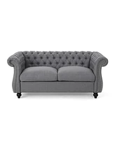 Simplie Fun Indulge in Victorian Comfort Chesterfield Loveseat with Button Tufted Elegance