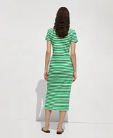 Mango Women's Striped Jersey Dress