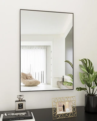 Homlux Rectangular Wall Mounted Mirror 20"x28" in Black