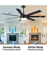 Streamdale Furniture 72 In Farmhouse Ceiling Fan With Plywood Blades For Dining Room