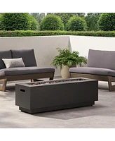 Simplie Fun Stylish and Durable 50,000 Btu Rectangular Fire Pit, Assembly Not Required