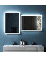 Simplie Fun 20" Modern Led Backlit Anti-Fog Bathroom Mirror