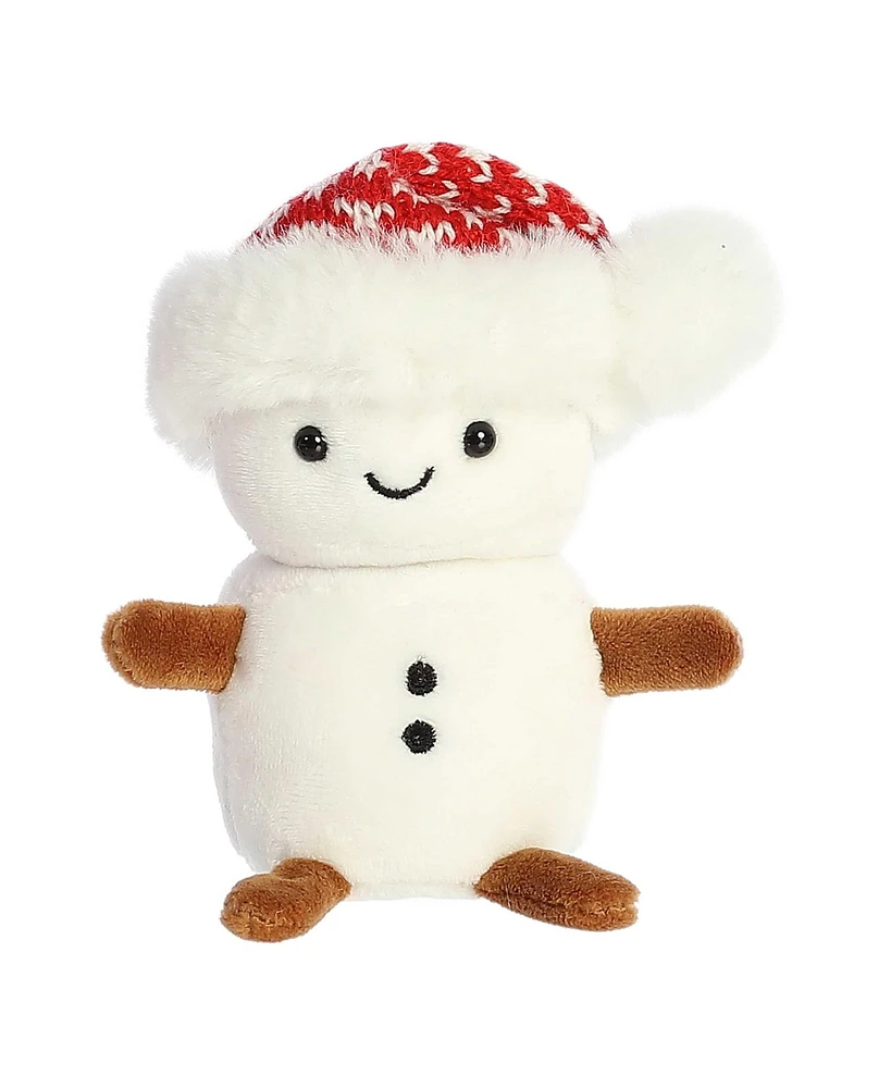 Aurora Mini Lil Puff Holiday Festive Plush Toy White 5"