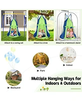 Slickblue Boys 2-in-1 40 Inch Hanging Chair Detachable Swing Tent