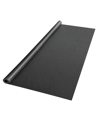 Yescom Garage Floor Mat Roll Non Slip Car Parking Protect Cover Trailer Pvc 19.5x6.5 Ft - 17x7.5 ft black