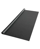 Yescom Garage Floor Mat Roll Non Slip Car Parking Protect Cover Trailer Pvc 19.5x6.5 Ft - 17x7.5 ft black