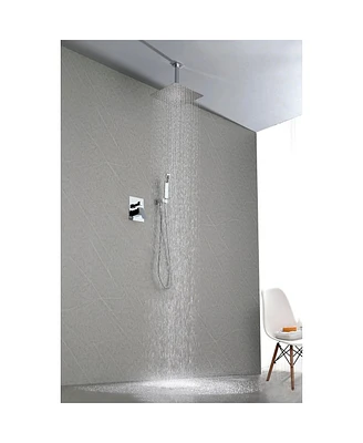 Simplie Fun 12" Rain Shower Head Systems Wall Mounted Shower 0005