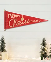 Glitzhome 25 L Metal Merry Christmas Pennant Wall Decor