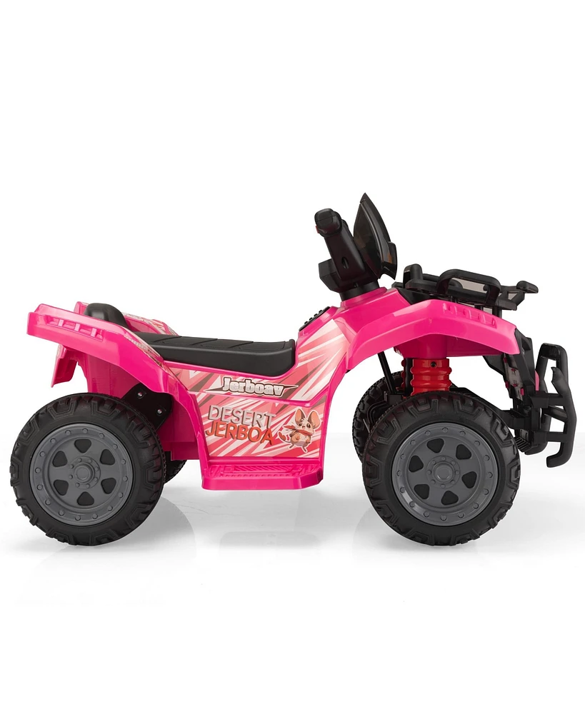 Streamdale Furniture Electric Toy Car for Kids Rosy Ride-On Atv with Music and Lights