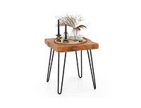 Slickblue Square Reclaimed Recycled Indonesia Teak Wood End Table