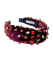 Headbands of Hope Women s Traditional Knot Headband - Velvet Maroon Gem