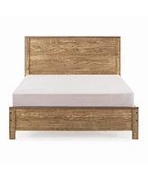 Streamdale Furniture Queen Bed Frame: Solid Wood, Modern Rustic Style