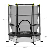 Streamdale Furniture Ultimate Kid Safety Indoor-Outdoor Mini Trampoline Foam Pad + Spring-Free Bungee + Protective Netting