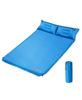 Slickblue Self-Inflating Camping Outdoor Sleeping Mat with Pillows Bag