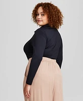 And Now This Trendy Plus Venus Long-Sleeve Top, Created for Macy's