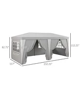 Ez Pop-Up Canopy Tent Spacious 16x16' with Adjustable Height and Included Carry Bag