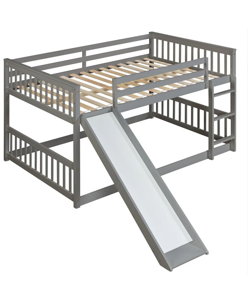 Simplie Fun Full Over Full Bunk Bed With Slide Ii