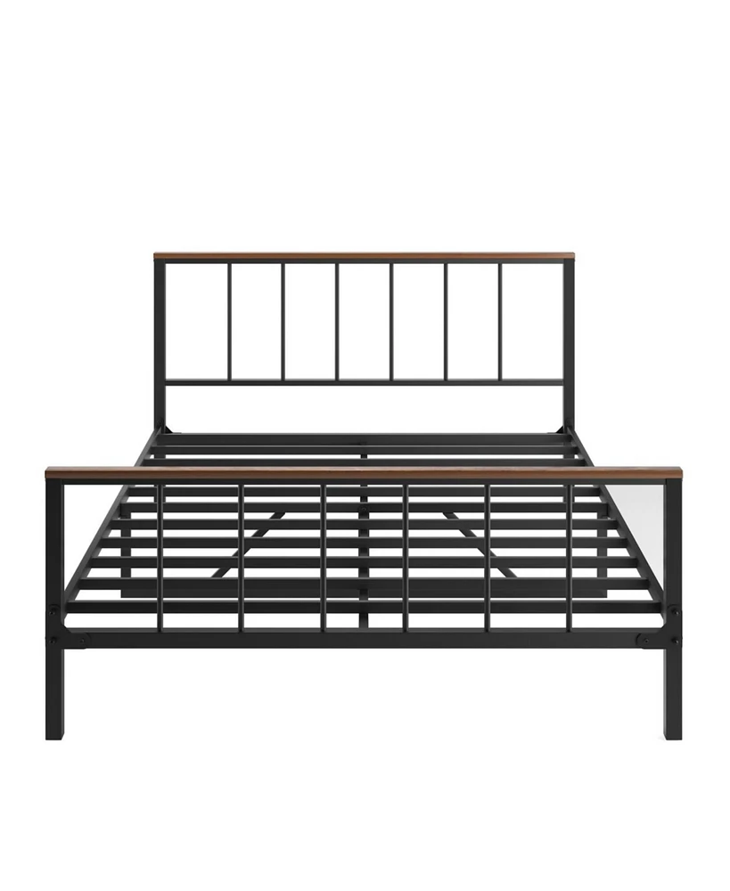 Streamdale Furniture Metal Platform Bed Frame-No Box Spring Needed