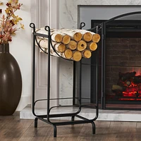 Simplie Fun Elegant Madeline Traditional Log Rack for Cozy Fireside Moments