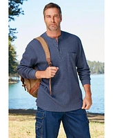 Boulder Creek Big & Tall by KingSize Thermal Pocket Longer-Length Henley