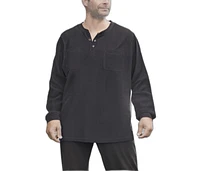 Boulder Creek by KingSize Men's Big & Tall Thermal Pocket Longer-Length Henley