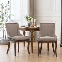 Mid-Century Modern Dining Chair with Hand-Crafted Slot Seam Backrest