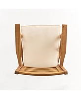 Stylish Outdoor Barstool with Cushion (Set of 2)