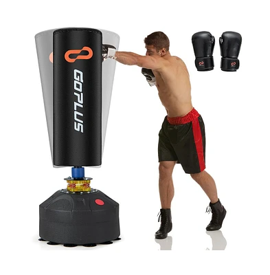 Slickblue Freestanding Punching Bag Kickboxing Bag with Stand and Suction Cup Base