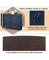 Versatile Retro Console Table with Four Color Options