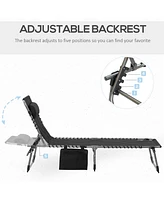 Cozy & Portable Outdoor Lounge Chair Relax and Recline Under the Sun