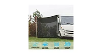 Slickblue 9 x 7 Feet Rv Awning Side Mesh Screen Sunshade with Complete Kits